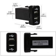 Auto 5V 3.1A 12V Dual Car USB Socket Voltmeter Adapter Waterproof Car Charger 3.1A Dual USB Socket Vehicle for Honda